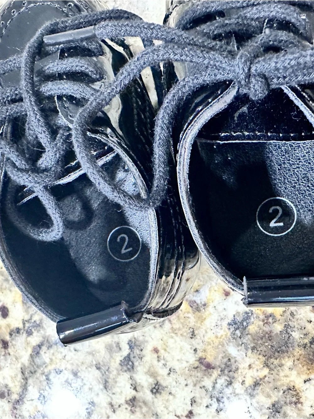 Classic Black Patent Kids Dress Oxfords with Laces